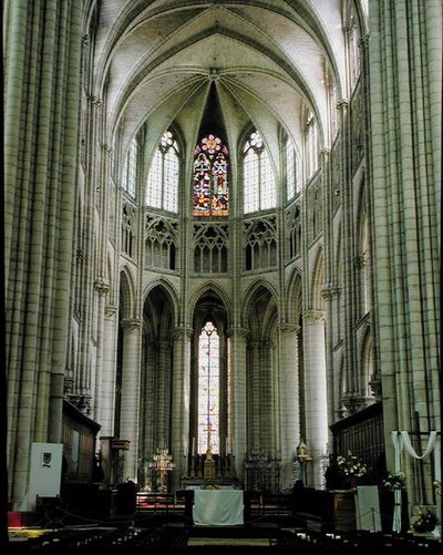 View of the chancel by French School