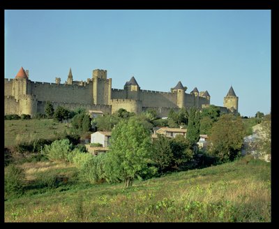 View of the city walls by French School