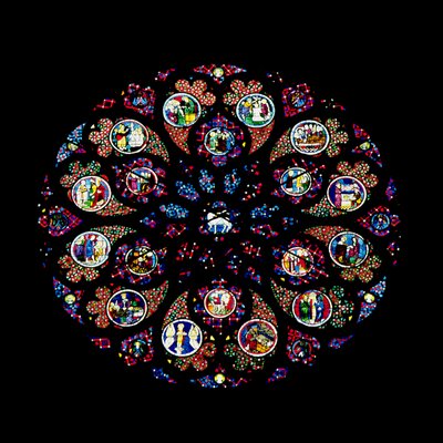 West rose window by French School