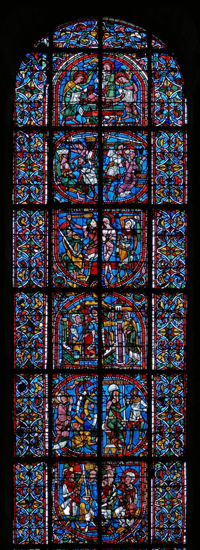 Window Depicting the Legend of St. Catherine by French School