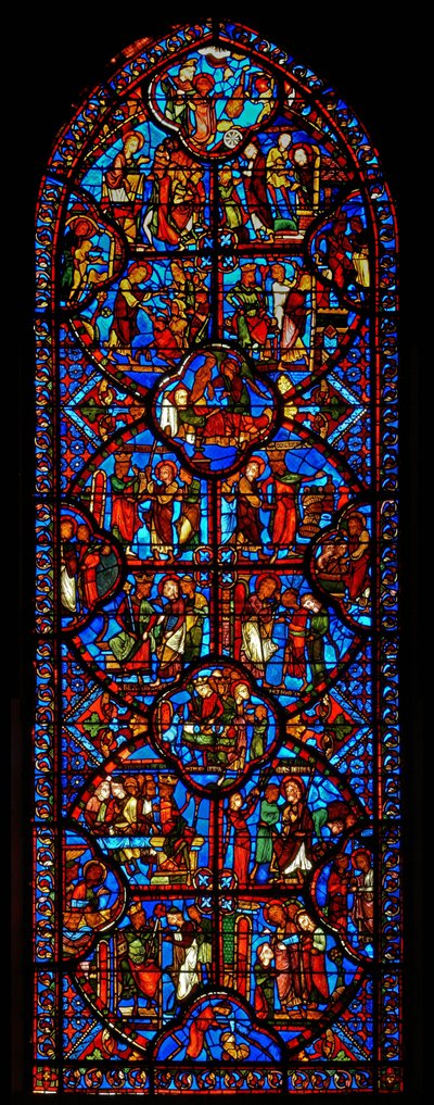 Window depicting the life of St. Thomas by French School