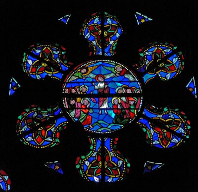 Window depicting the Ascension by French School