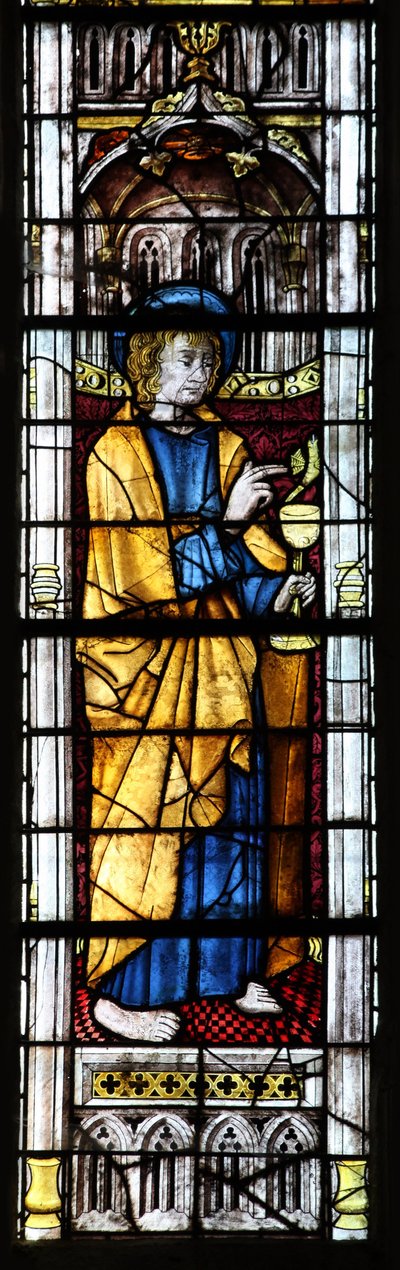 Window w0 depicting St John by French School