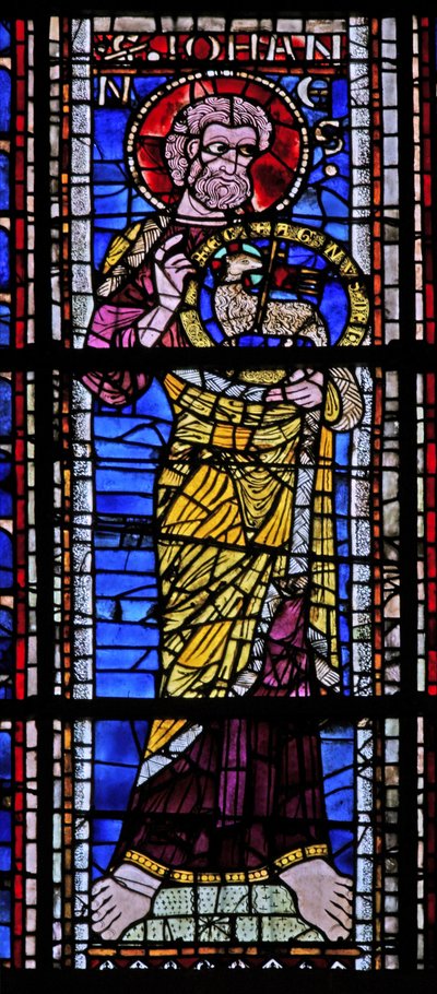 Window w101 depicting St John the Baptist by French School