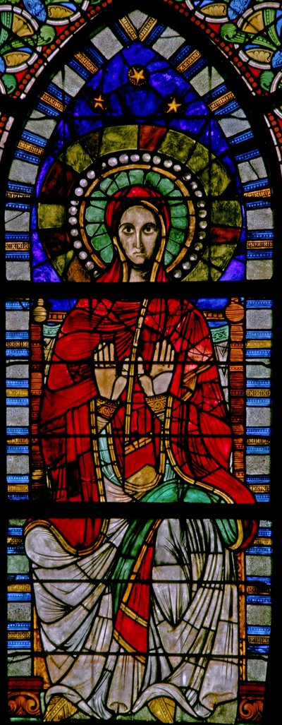 Window w109 depicting the Virgin Mary by French School
