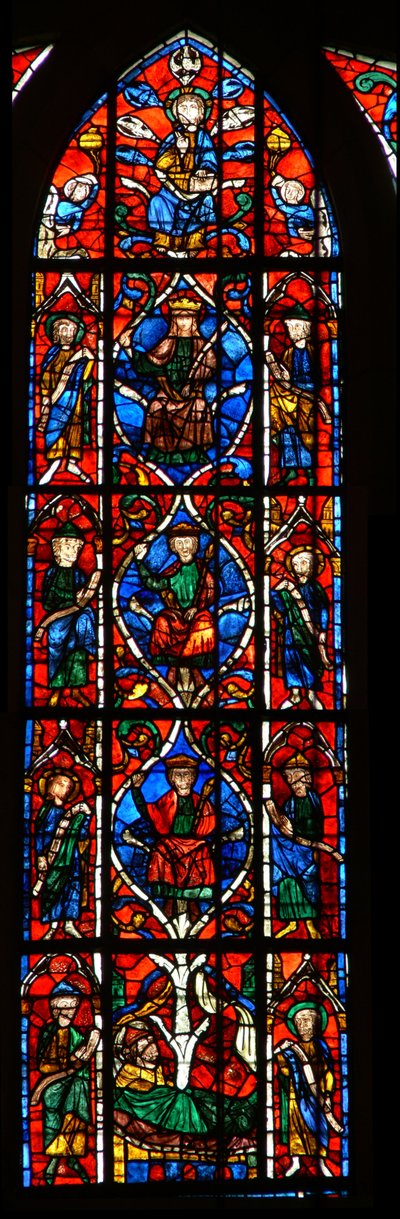 Window depicting the Tree of Jesse by French School