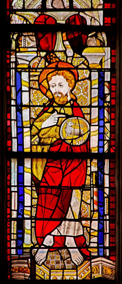 Window depicting St John the Baptist by French School