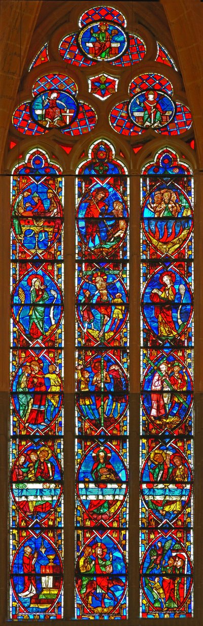Window depicting the Passion Cycle by French School