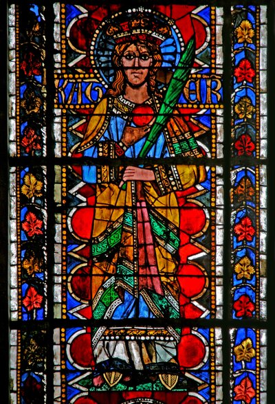 Window w202 depicting St Catherine by French School