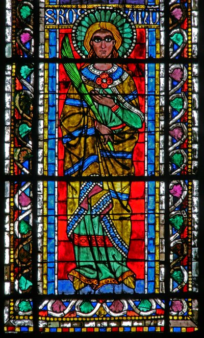 Window w202 depicting St Roswind by French School