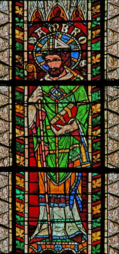 Window w207 depicting St Ambrose by French School