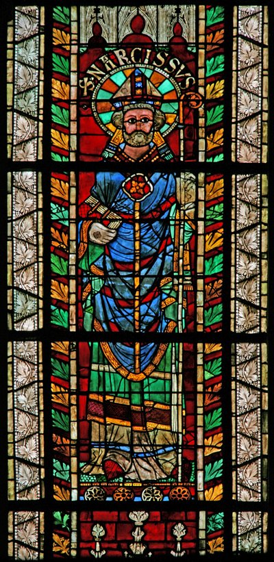 Window w207 depicting St Narcissus by French School