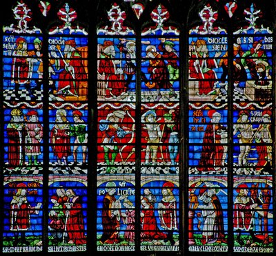 St Sebastian window by French School