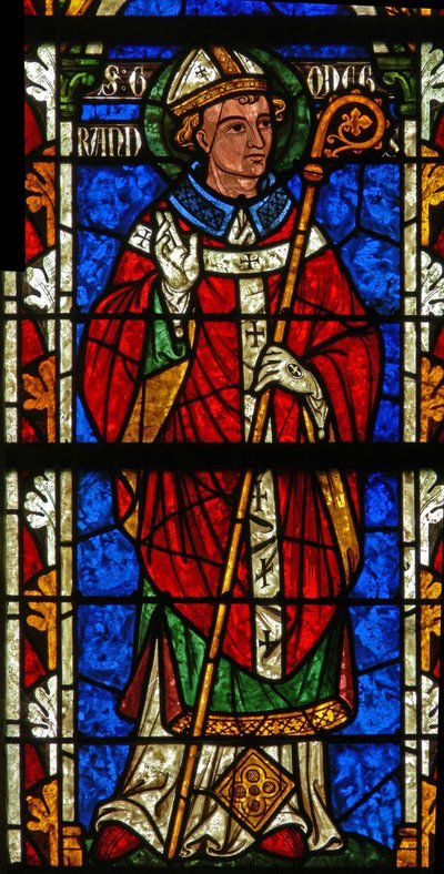 Window w9 depicting St Godegrande by French School