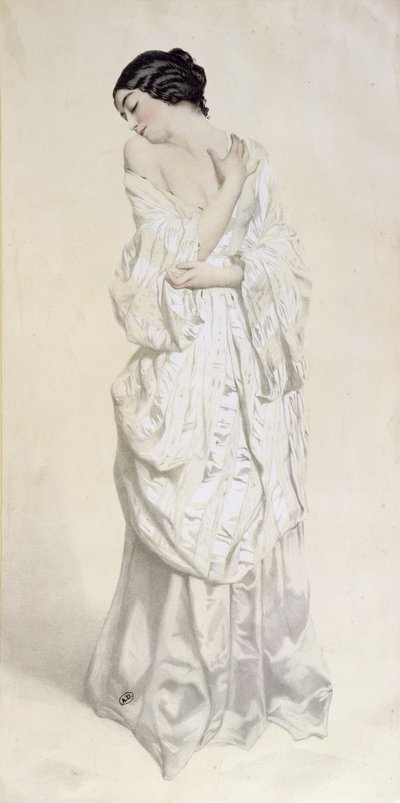 Woman in a dressing gown by French School