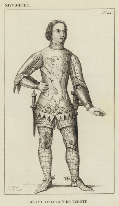 14th Century, Jean Chastelain de Terote (engraving) by French School