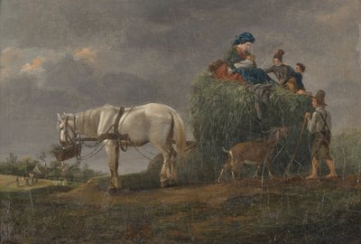 The Hay Wagon by Friedrich August Mathias Gauermann