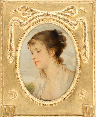 Portrait of a Girl by Friedrich August von Kaulbach