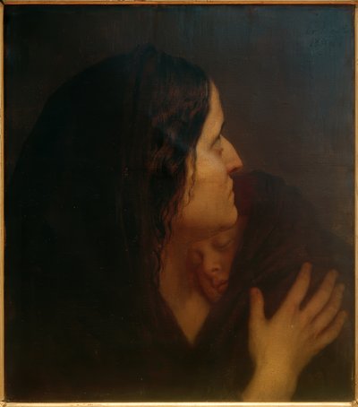 Mother and Child by Friedrich August von Kaulbach