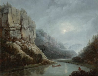 Weißeritz Valley near Dresden in Morning Mist by Friedrich Christian Klass