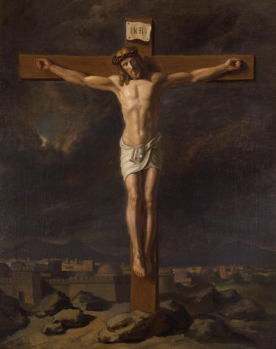 Crucifix in Landscape by Friedrich Hasslwander