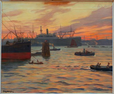 Port of Hamburg by Friedrich Kallmorgen