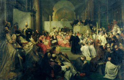 Galilei before the Council by Friedrich Karl Hausmann
