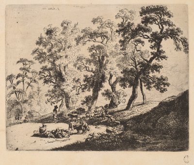 Landscape with Shepherds by Friedrich Müller