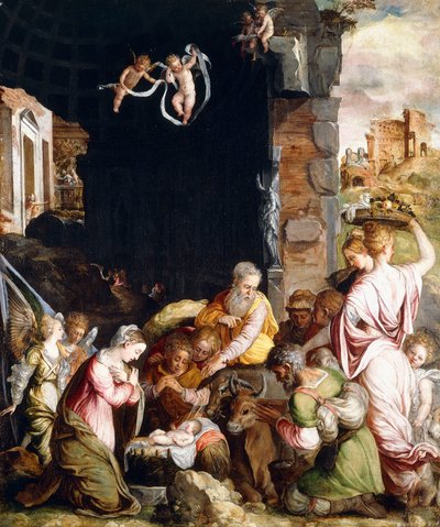 The Adoration of the Shepherds by Friedrich Sustris