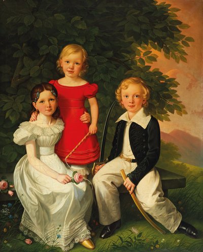 Siblings from the Berlin Merchant Family Rohde by Friedrich Wilhelm Herdt