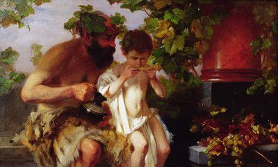 His First Sip of Wine by Fritz Freund