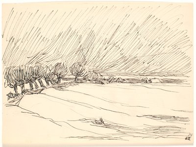 Winter Landscape with Poplars by Fritz Syberg