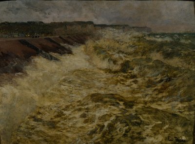 Breakwaters at Dieppe by Fritz Thaulow