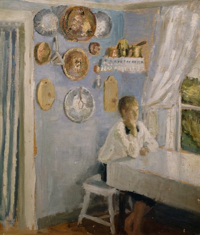 Harald at the Breakfast Table by Fritz Thaulow