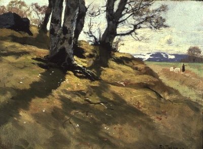 Landscape at Stord, Norway by Fritz Thaulow