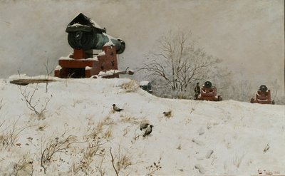 Red Cannon by Fritz Thaulow