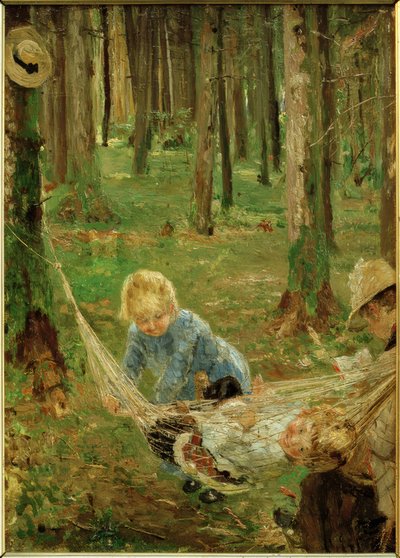 In the Hammock by Fritz von Uhde