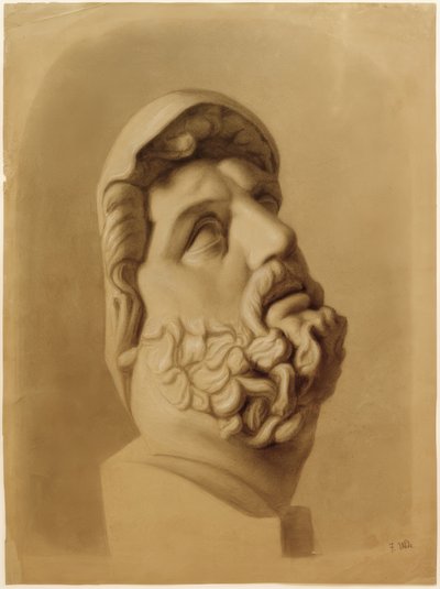 Head Detail of Laocoön by Fritz von Uhde