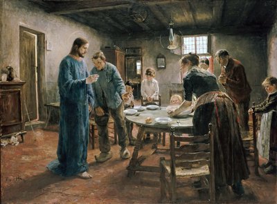 The Mealtime Prayer by Fritz von Uhde