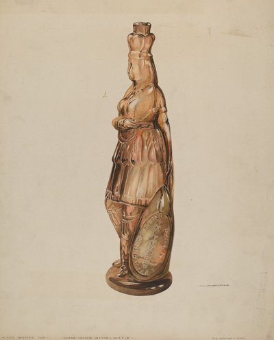 Indian Maiden Bitters Bottle by G.A. Spangenberg