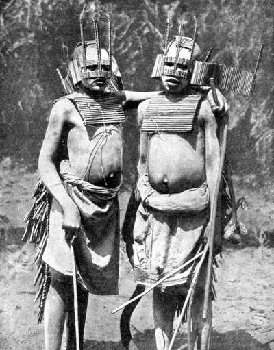 Two Witch-Doctors, Tanganyika Tanzania, Africa by GPA