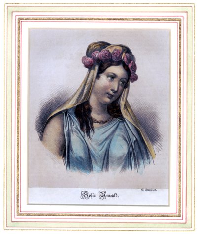 Sophie Arnould, French soprano by G. Riccio