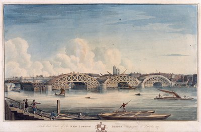 New London Bridge, London, 1827 by G Yates