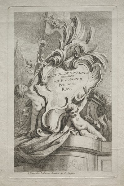 Book of Fountains: No. 1, Title Page by Gabriel Huquier