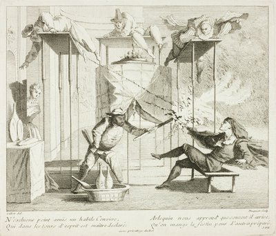 Plate from Book of Comic Scenes by Gabriel Huquier