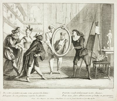 Plate from Book of Comic Scenes by Gabriel Huquier
