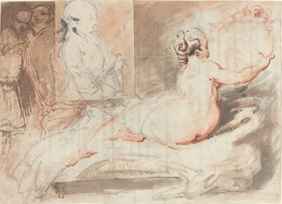 Figure Sketches by Gabriel Jacques de Saint Aubin