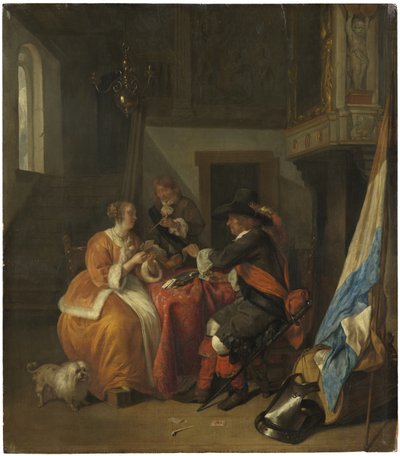 A Game of Cards by Gabriel Metsu