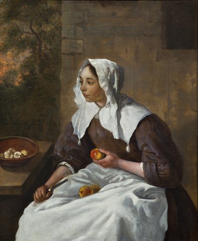Girl Peeling Apples by Gabriel Metsu
