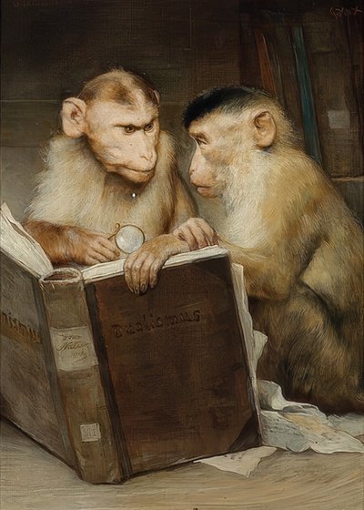 The Scholars by Gabriel von Max